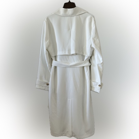 Bagatelle Double Breasted Off-white Trench Coat. Women’s Large - NWT - Picture 2 of 15